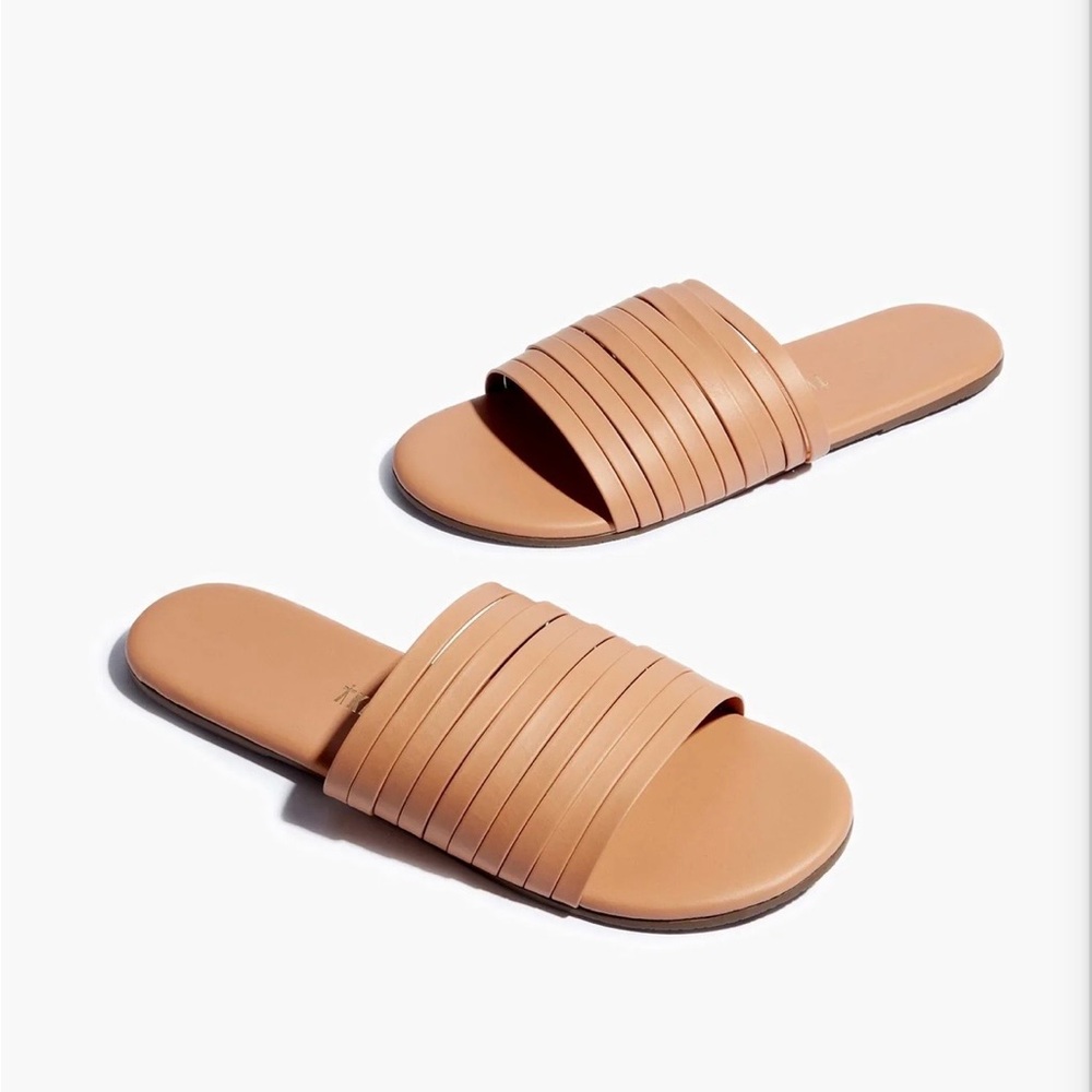 TKEES Women's Tan Slide Sandals